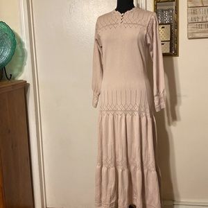 NEW Pointelle  Tillie vintage Dress Mother of Pearl women dress size S